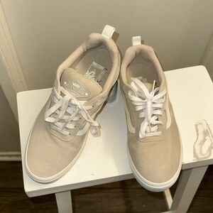 Vans Classic Cream and White Sneakers
